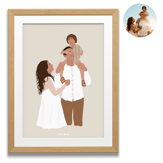 illustration personnalisée - fond uni